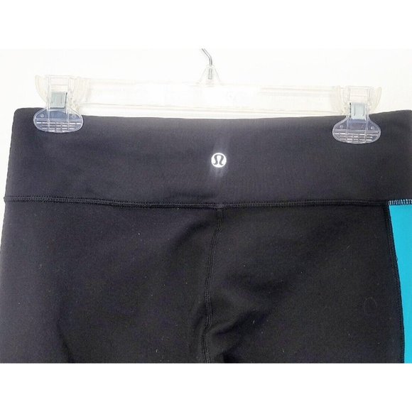 Lululemon Amped Cropped Colorblock Leggings Womens Size 6 Multicolored Fitness - Picture 5 of 9